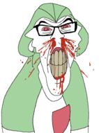 angry anime blood bloodshot_eyes clenched_teeth gardevoir glasses gritting_teeth hoenn nintendo nosebleed pokemon red_eyes subvariant:feralrage variant:feraljak video_game // 449x606 // 40.7KB