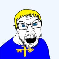 blue_eyes castle clothes country flag flag:ternopil_oblast glasses hair key mustache oblast open_mouth soyjak stubble sword teeth ternopil_oblast transparent transparent_background ukraine variant:feraljak yellow_hair // 1500x1500 // 81.6KB