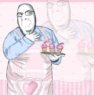 apron art cupcake cute heart meta:tagme op_is_a_retarded_lazy_faggot_for_not_tagging_his_own_shit pink plate stripes variant:cobson // 2122x2141 // 3.0MB