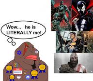 artist:conservativewaluigi autism award batman black_skin discord hello_my_name_is_(sticker) islam jewish_star judaism kratos literally_me muslims namefag_drama namefags nigger shitskin spawn speech_bubble text the_punisher tranny transgender_flag variant:meximutt warrior-z_(user) white_background will_never_be_white_award wow_she_is_literally_me // 567x496 // 309.0KB