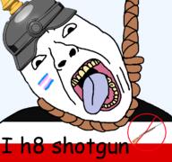 flag:german_empire flag:transgender_pride_flag german_empire germany hanging i_hate kaiser lynching pickelhaube rope shotgun tongue tranny transparent_background variant:bernd white_skin world_war_1 yellow_teeth // 768x719 // 81.4KB