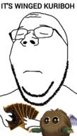arm card closed_eyes closed_mouth frown glasses hand holding_object its_over soyjak stubble subvariant:wholesome_soyjak text variant:gapejak yugioh // 720x1263 // 354.6KB
