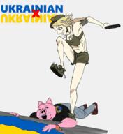 animal_abuse azov_battalion bloodshot_eyes clothes communism country crying ear flag hammer_and_sickle hat jewish_nose kike marichka nazism oink open_mouth pig pink_skin russia russo_ukrainian_war soyjak star_of_david stubble subvariant:massjak subvariant:wholesome_soyjak ukraine variant:gapejak // 811x885 // 352.6KB