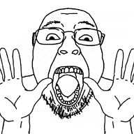 balding coal glasses hand hands_up open_mouth stubble variant:bernd white_background white_skin // 900x600 // 23.6KB