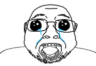 aliased bald crying distorted glasses high_res oh_my_god_she_is_so_attractive open_mouth puppy_eyes series:remastered_soyjaks soyjak stubble teeth tongue variant:bernd // 1198x816 // 14.5KB