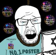 clothes computer crying glasses hanging judaism mustache open_mouth rope sad soyjak star_of_david stubble suicide text tragedyjakking twitter variant:feraljak // 702x690 // 86.3KB