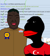 a10_(user) alfietheboorufag_(user) award black_skin chud_(soybooru) dap_chhuon(user) flag:turkiye glasses hair lips meta:namefags red_lips stink_lines subvariant:brazilmutt subvariant:unchud trend:aryan trevor(user) vantablack_skin variant:cobson variant:meximutt variant:uncjak veiron_(user) // 900x1000 // 235.6KB