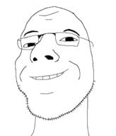 closed_mouth glasses grin soyjak stubble variant:unknown // 583x682 // 46.2KB
