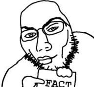 bald fact fact_sign glasses hollow_cheeks pointing positive_canthal_tilt stubble variant:looksmaxjak variant:unknown // 320x297 // 44.0KB