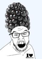 angry blackberry food foodjak fruit glasses heart i_love mustache open_mouth soyjak stubble text variant:feraljak // 524x722 // 202.7KB