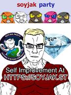 Nothing_is_beyond_our_reach admin advertisement autism blond crazy doll_(user) earth froot froot_(user) gem glasses globe logo muscles octopus propaganda red_shirt root root_(user) self_improvement sharty soot soyjak soyjak_party stubble subvariant:crazyguyjak subvariant:muscular_chud teeth tentacle thick_eyebrows variant:chudjak variant:feraljak variant:impish_soyak_ears // 768x1024 // 810.6KB