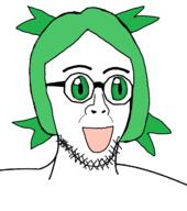 4chan anime anime_eyes glasses green_hair grin hair happy smile stubble subvariant:nulennonjak variant:lennonjak variant:turtlejak yotsoyba // 1063x1201 // 58.1KB