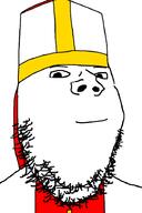 bishop catholic christianity closed_mouth clothes hair hat religion smile soyjak stubble variant:gapejak // 600x900 // 37.7KB