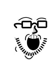 bald corporate_memphis glasses open_mouth simplistic stubble transparent_background variant:soyak // 644x800 // 56.4KB