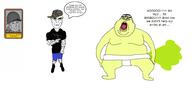 1488 2soyjaks angry buck_teeth buff clothes fart frame full_body gas glasses hair hat headband japan le_100_percent_face m1_helmet soyjak speech_bubble subvariant:chudjak_front subvariant:unbotheredchud sumo_wrestler text variant:chudjak variant:chugsjak vein yellow_hair yellow_skin // 2944x1374 // 283.7KB