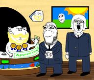 5soyjaks a10_eyes animal aquarium award beard button clothes counter deformed ear eyebrows eyelashes female fish full_body glasses hair holding_object kelp multiple_awards multiple_soyjaks mustache open_mouth paper reflection sand shoe smile smug stubble subvariant:emmanuel subvariant:female_a24_slowburn subvariant:gapeplier subvariant:old_man_erik subvariant:soyak_(smug) suit suit_and_tie sun tail television trend:aryan variant:a24_slowburn_soyjak variant:gapejak variant:impish_soyak_ears variant:markiplier_soyjak variant:soyak yellow_stubble // 2222x1899 // 1.5MB