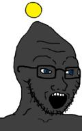 alien black_skin blue_eyes chao_(sonic) glasses open_mouth sega sonic sonic_adventure_2 sonic_the_hedgehog soyjak stubble variant:soyak video_game // 643x1026 // 33.0KB