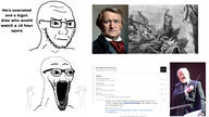 art bald beard cliff clothes excited glasses irl john_williams open_mouth opera richard_wagner ring_cycle star_wars stubble subvariant:wewjak text tree variant:soyak // 1620x912 // 254.3KB