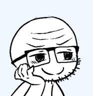 anime arm closed_mouth gapfag glasses hand smile smug soyjak stubble variant:unknown // 300x310 // 5.9KB