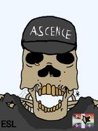 ascence_(user) bone bug cap clothes dead esl esl_agugu_pedo flag:quebec_pride fnf_pedo hat maggots meta:namefags open_mouth quebec ripped_clothes rotten_teeth series:esl_pedo_league series:skeletonjaks skeleton skull spider spider_web subvariant:chudplier sweating teeth text transparent_background variant:markiplier_soyjak // 600x800 // 44.1KB