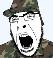 angry camouflage glasses military military_uniform stubble variant:cobson // 721x789 // 130.9KB