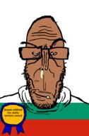 award booger brown_skin bulgaria crying european flag flag:bulgaria glasses hair mucus mutt red_eyes russia soyjak stubble subvariant:euromutt sweater variant:markiplier_soyjak // 591x900 // 25.9KB