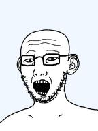 glasses ias open_mouth soyjak stubble subvariant:kuz_but_more_ias template variant:kuzjak white_skin // 810x1080 // 18.5KB