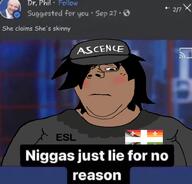 ascence_(user) bbw brown_skin cap closed_mouth clothes dr_phil esl facebook fat female flag:quebec glasses hair hat irl irl_background lie looking_at_you meme meta:namefags obese quebec screenshot series:cyborg_from_2050 shitskin subvariant:braniggerplier subvariant:gapejak_female subvariant:terryjak text variant:gapejak // 748x717 // 356.3KB