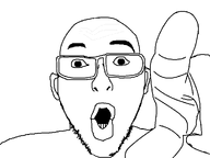 bald gaping_mouth glasses looking_at_you nuvariant pointing stubble variant:indjak variant:unknown white_background // 1000x750 // 29.8KB