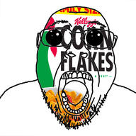 bug cereal corn_flakes food glasses oh_my_god_she_is_so_attractive open_mouth soyjak stubble text tongue variant:bernd // 2200x2200 // 873.5KB