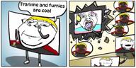 anime furry hunky_twink_sex_machine meta:tagme nigger shitskin stonetoss subvariant:wholesome_soyjak tranny variant:alicia variant:bernd variant:gapejak // 1125x563 // 106.2KB