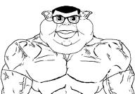 arm buff closed_mouth ear fat glasses hair looking_at_you muscles revjak subvariant:branigger subvariant:muscular_chud template variant:brandon variant:chudjak // 1059x737 // 28.1KB