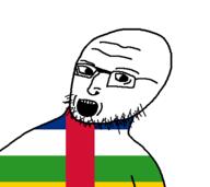 central_african_republic flag flag:central_african_republic glasses hair looking_to_the_left open_mouth soyjak stubble teeth torso variant:A24k wrinkles // 466x415 // 7.1KB