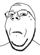 concerned confused frown glasses looking_at_you soyjak stubble subvariant:wholesome_soyjak sweating teeth uncomfortable variant:gapejak // 600x824 // 16.4KB