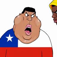 ai_slop black_skin brown_skin chile closed_mouth clothes flag flag:chile flag:venezuela hair holding_knife holding_object knife meta:ai_generated nigger open_mouth soyjak spics star_(symbol) teeth tshirt variant:meximutt venezuela // 540x540, 6.1s // 1.0MB