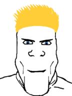 blue_eyes closed_mouth hair smile soyjak variant:markiplier_soyjak yellow_hair // 600x800 // 50.8KB