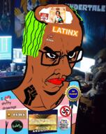 advyout advystyles anime brown_skin demon gender-neutral_language geometry_dash green_hair guitarherostyles i_heart latino meta:tagme please_be_paitent_i_have_autism room rule34 satania subvariant:chudjak_seething swastika tranny trend:slopjak undertale variant:chudjak // 1240x1568 // 2.0MB