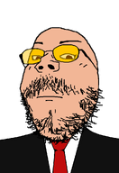 beard clothes cobblestone_(user) cutebooru_(user) eyebrows glasses looking_at_you pout subvariant:mustached_gapejak suit suit_and_tie transition transparent_background variant:gapejak yellow_glasses // 683x992 // 26.9KB