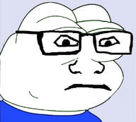 amphibian blue_shirt frog glasses nas:pepe neutral pepe_the_frog soyjak subvariant:neutralplier variant:markiplier_soyjak white_skin // 788x711 // 165.6KB
