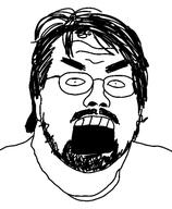 amiga angry beard eric_schwartz furfag furry furry_artist glasses hair mouth_open neckbeard stubble teeth variant:schwartzjak variant:unknown // 439x535 // 84.6KB