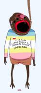 ack animal arm black_skin bloodshot_eyes brown_troonjak clothes cross_eyed crying dead flag:minor_attracted_person frog full_body get gore hand hanging leg map_(pedophile) no_teeth oh_my_god_she_is_so_attractive open_mouth pedophile pepe poland red_lips rope soyjak suicide trend:slopjak tripes variant:bernd // 666x1500 // 251.6KB