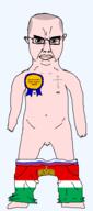 Rodnovery award balding christianity crown eastern_orthodox flag flag:kaluga_oblast flag:russia full_body glasses hair kaluga_oblast naked nsfw oblast orthodox_cross pagan penis russia skinhead slavic slavic_paganism small_penis soyjak subvariant:chudjak_front subvariant:obsessedchud text transparent transparent_background underpants variant:chudjak white_skin // 848x1911 // 66.9KB