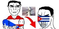 bloodshot_eyes buff clenched_teeth clothes crying cuba glasses hair leak lips puerto_rico soyjak subvariant:chudjak_front subvariant:unbotheredchud template v-shaped_eyebrows variant:chudjak vein // 600x300 // 65.7KB