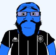 argyria arm balding beard blue_skin brazil calm capixabão closed_mouth clothes espírito_santo flag:espírito_santo football glasses hair happy janzyalgo_(namefag) jersey kappa logo meta:tagme rio_branco_atlético_clube smile soyjak subvariant:science_lover template transparent transparent_background variant:markiplier_soyjak // 800x789 // 49.1KB