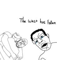 3soyjaks chud faggot hugging redraw soyjak tear the_west_has_fallen variant:chudjak variant:impish_soyak_ears variant:unknown // 643x676 // 77.3KB