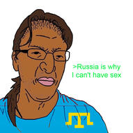 antiwork brown_hair brown_skin closed_mouth crimea crimean crimean_tatar crimeanigger doreen_ford flag flag:crimean_tatar glasses russia variant:chudjak // 931x936 // 168.2KB