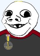 award baby badge blond clothes deformed nate nate_higgers natejak shartychad soyjak_party subvariant:nathaniel text variant:gapejak white_skin yellow_hair // 530x750 // 13.1KB