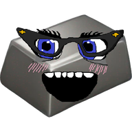 bar blue_eyes blush eyelashes glasses iron looking_at_you open_mouth transparent_background variant:soytan // 337x337 // 61.5KB