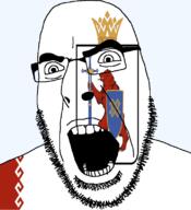 flag flag:mari_el full_head glasses looking_to_the_right mari_el open_mouth russia soyjak stubble transparent_background variant:cobson // 721x789 // 86.5KB