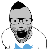 arm clothes glasses grey hair npc open_mouth soyjak stubble tshirt twitter variant:el_perro_rabioso // 397x395 // 8.2KB